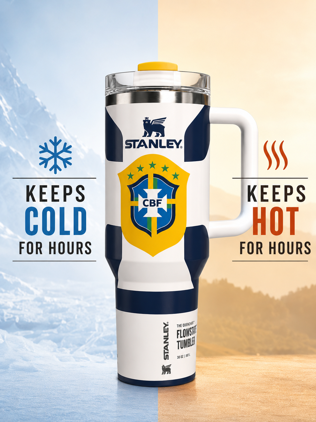 stanley world cup 2026 Brazil Tumbler With Handle