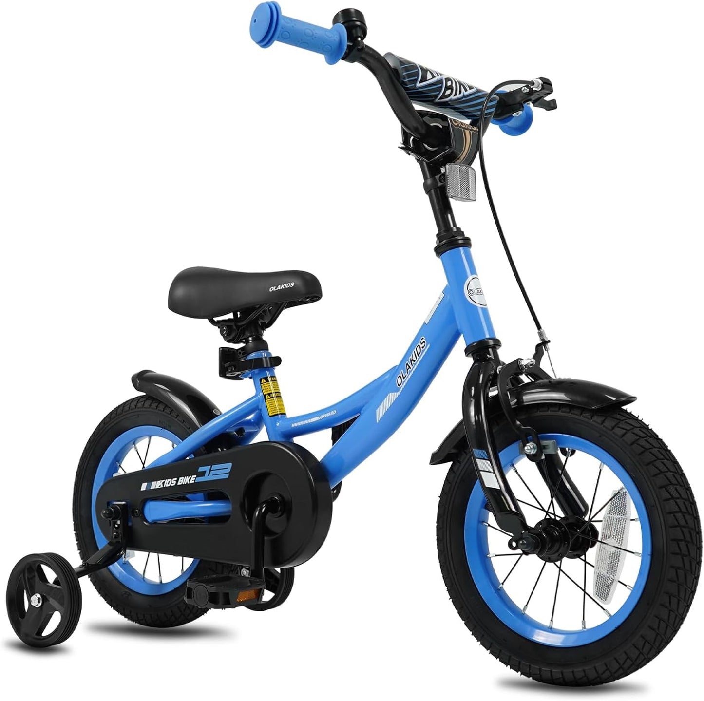 Olakids 12-18 Inch BMX Kids Bike with Training Wheels & Dual Brakes