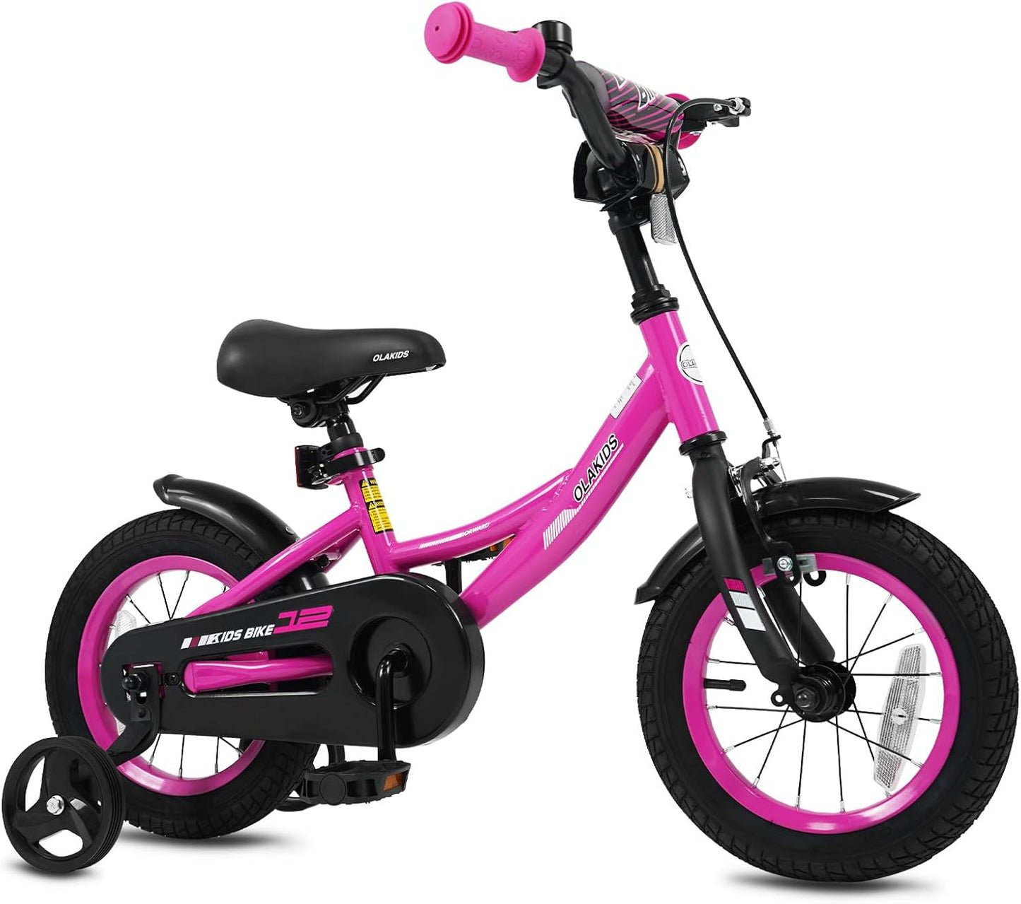 Olakids 12-18 Inch BMX Kids Bike with Training Wheels & Dual Brakes