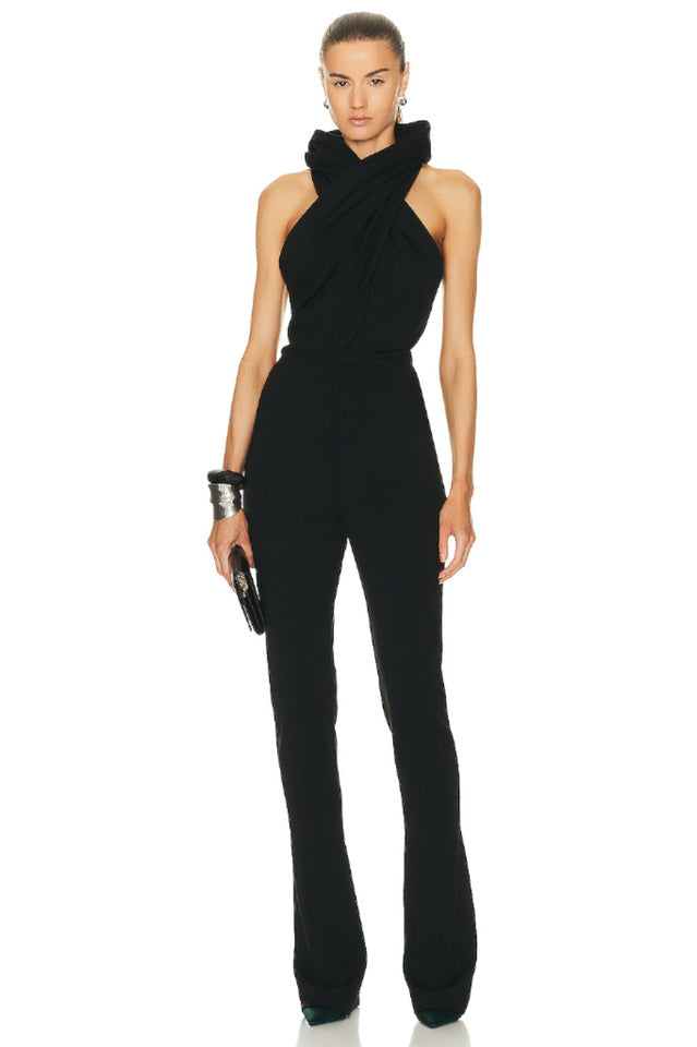 Women's Backless Hooded Jumpsuit With Slip Pockets