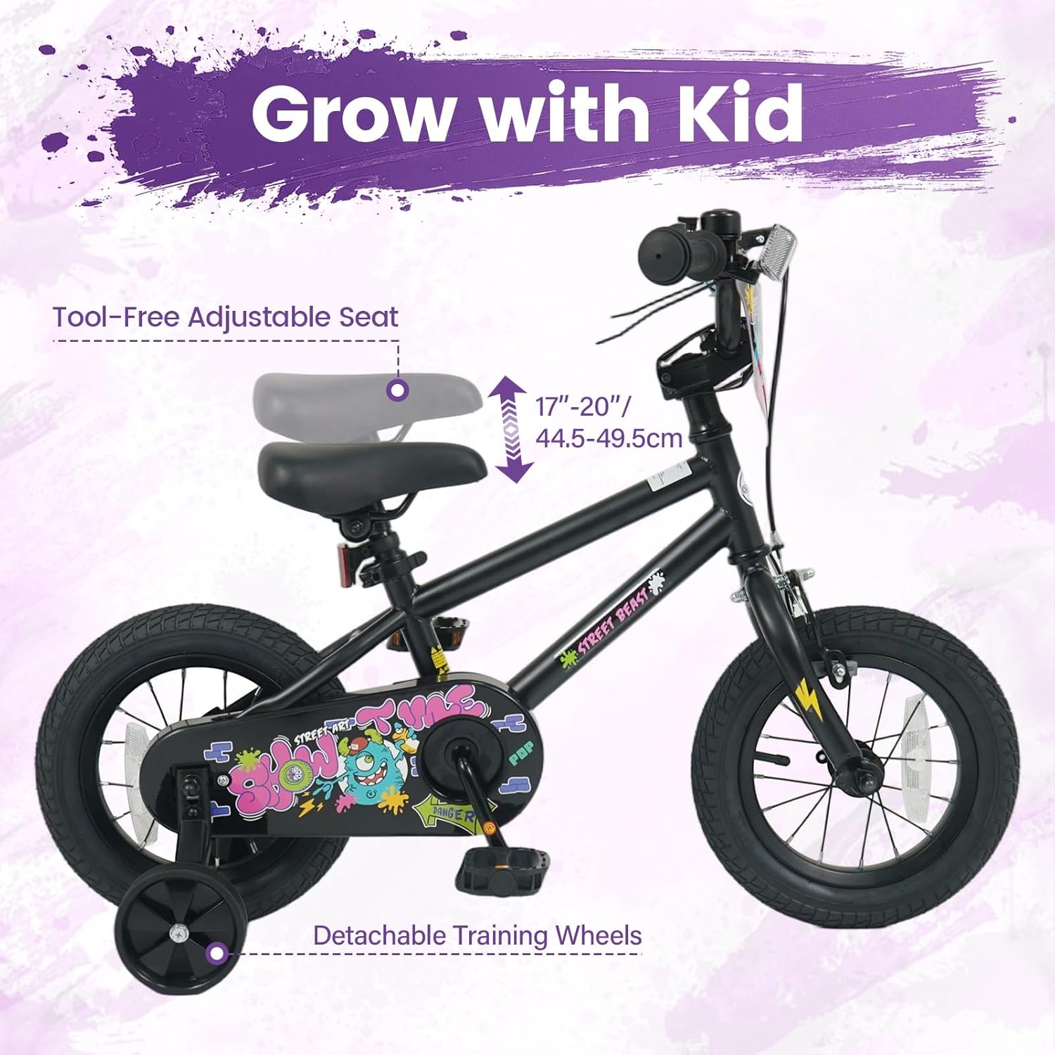 Olakids Kids Bike, 12 14 16 18 Inch BMX Style Toddlers Bike