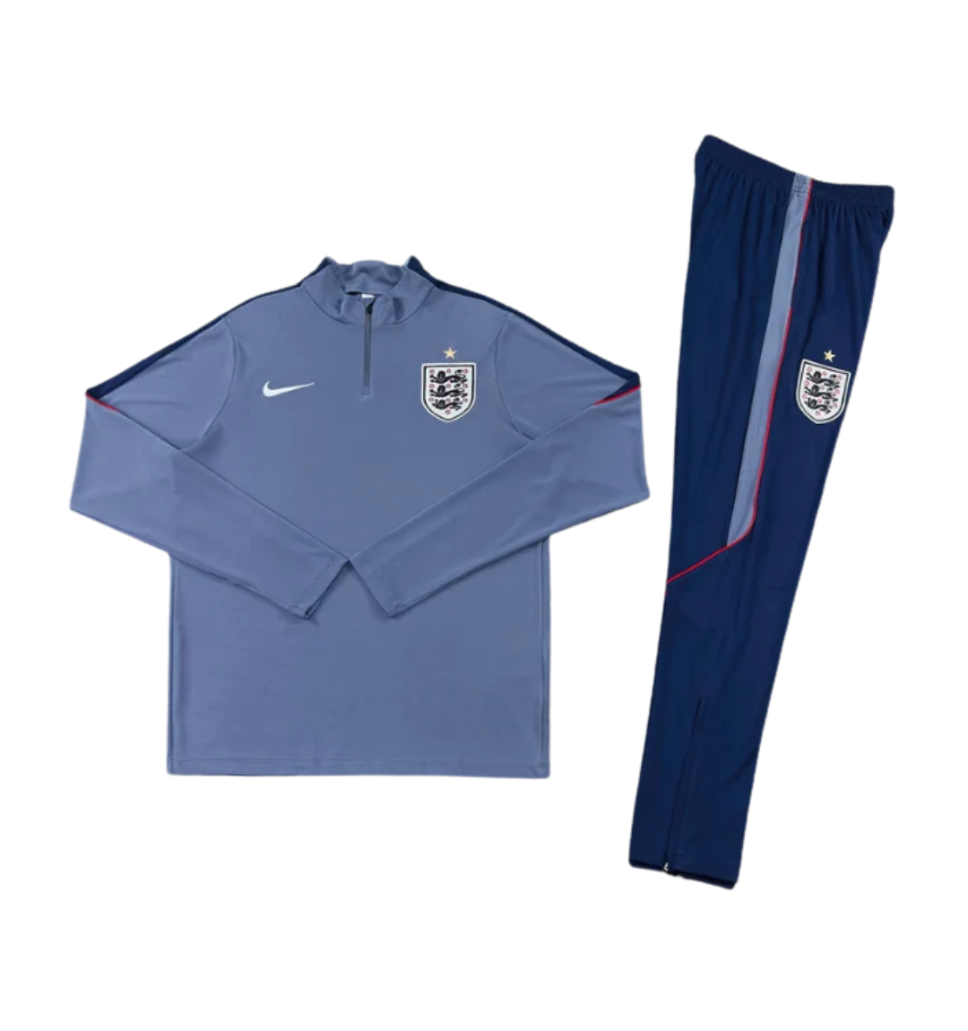 England 2026 1/4 Zipper Tracksuit Grey