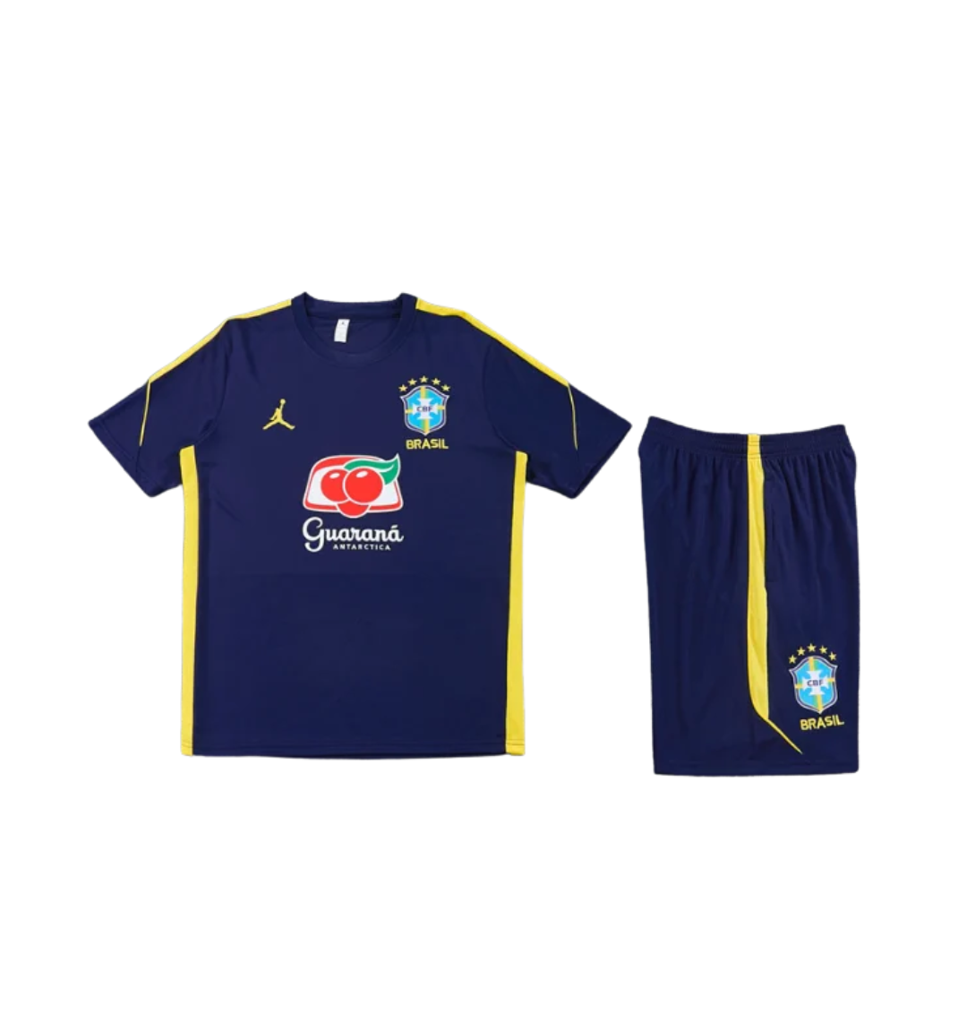 Brazil 2026 Short Sleeve/Shorts Tracksuit Blue/Yellow