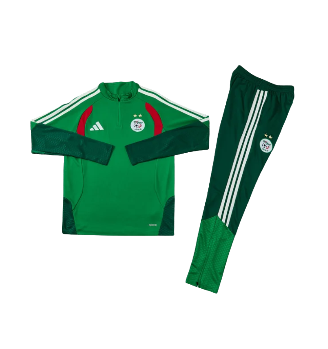 Algeria 2026 1/4 Zipper Tracksuit Green