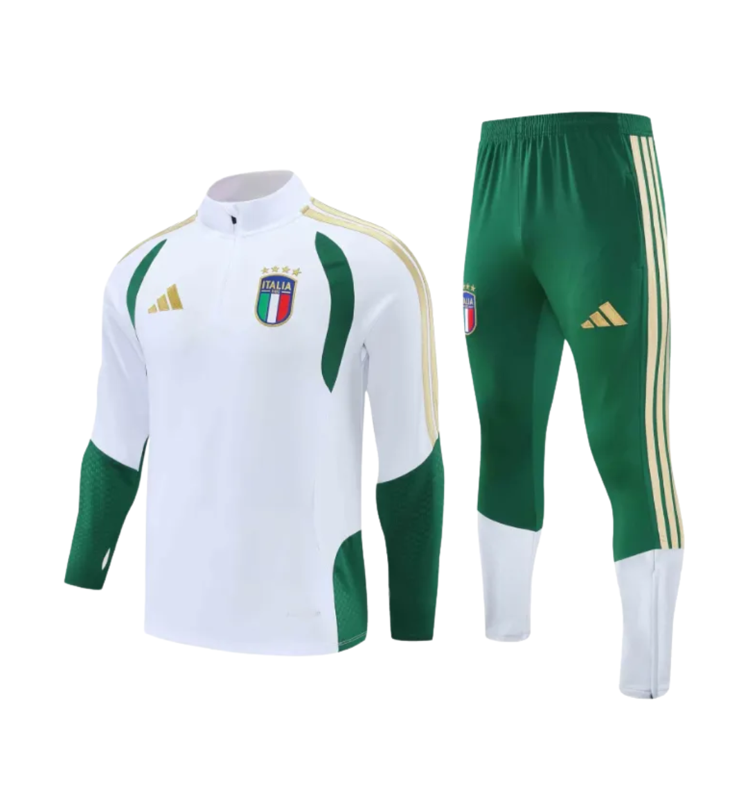 Italy 2026 1/4 Zipper Tracksuit White