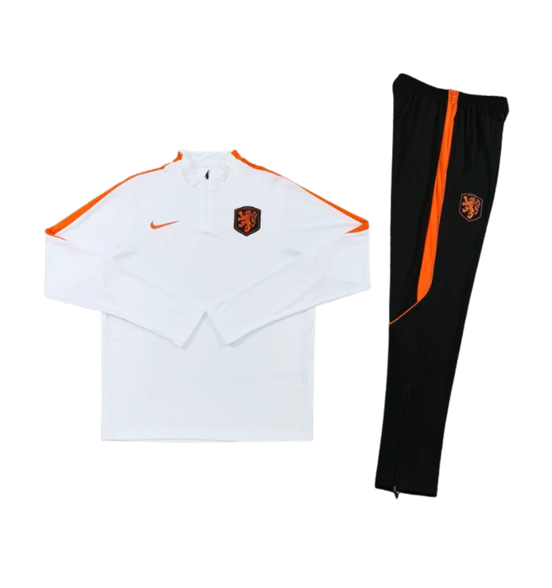 Netherlands 2026 1/4 Zipper Tracksuit White