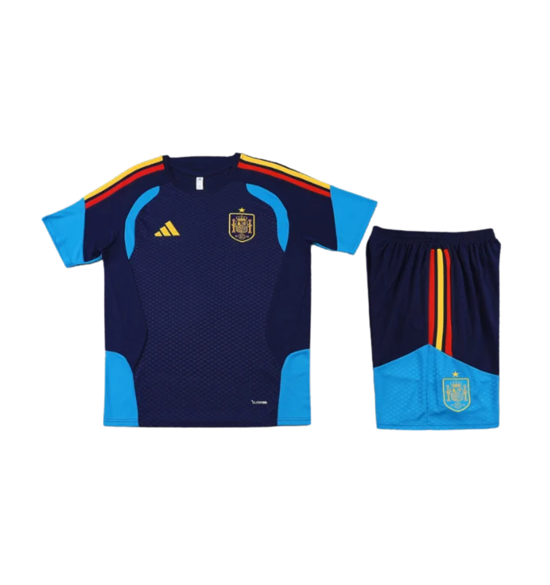 Spain 2026 Short Sleeve/Shorts Tracksuit Dark Blue