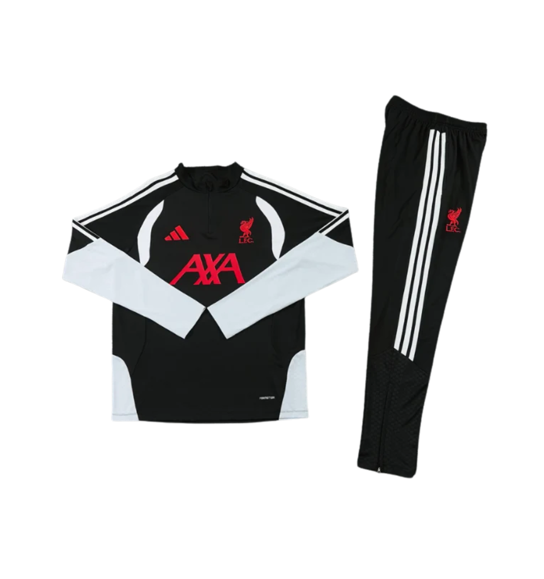 Liverpool 2026/2027 1/4 Zipper Tracksuit Black/White