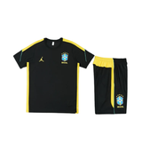 Brazil 2026 Short Sleeve/Shorts Tracksuit Black/Yellow