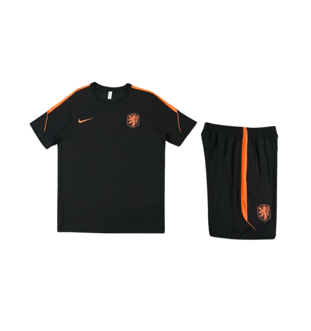 Netherlands 2026 Short Sleeve/Shorts Tracksuit Black