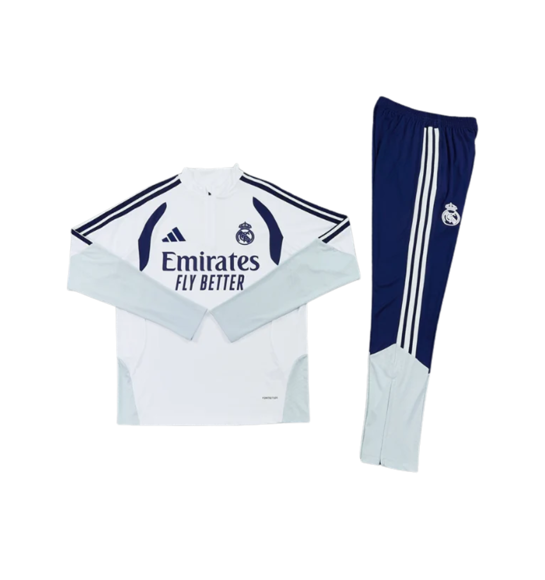 Real Madrid 2026/2027 1/4 Zipper Tracksuit White