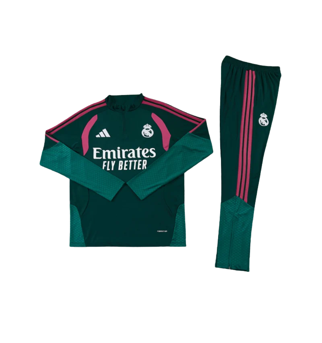 Real Madrid 2026/2027 1/4 Zipper Tracksuit Green