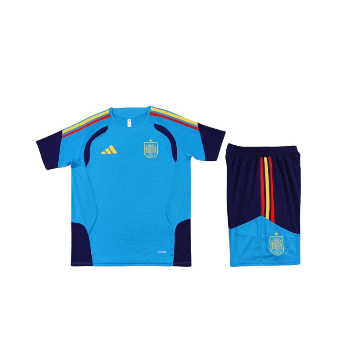 Spain 2026 Short Sleeve/Shorts Tracksuit Blue