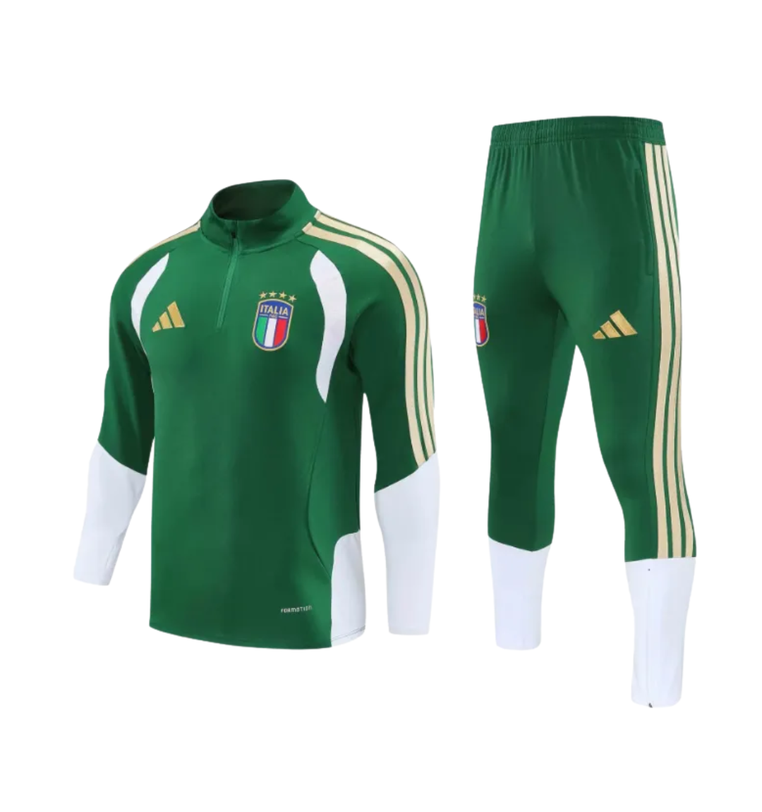 Italy 2026 1/4 Zipper Tracksuit Green