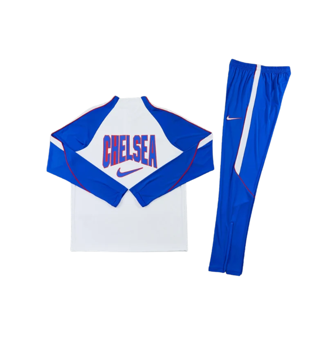 Chelsea 2026/2027 1/4 Zipper Tracksuit White