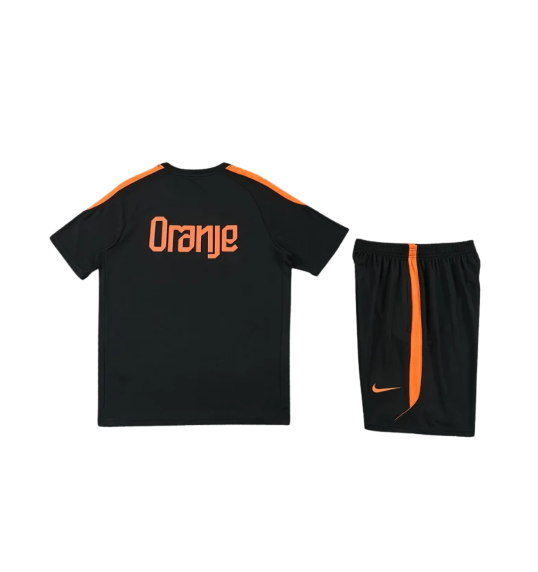 Netherlands 2026 Short Sleeve/Shorts Tracksuit Black