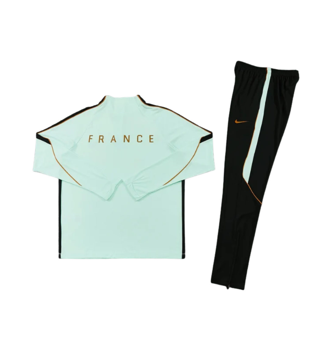 France 2026 1/4 Zipper Tracksuit Light Green