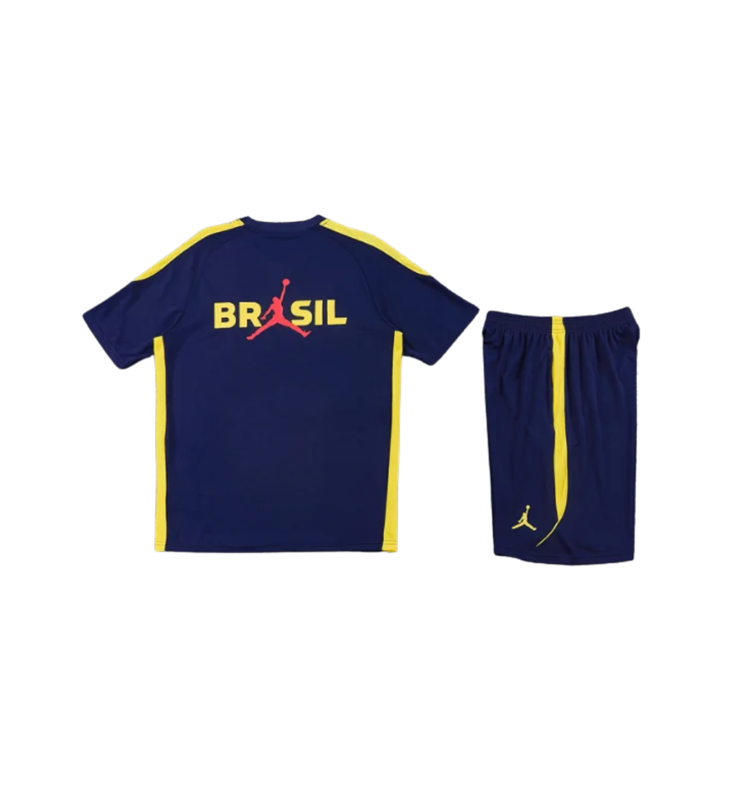 Brazil 2026 Short Sleeve/Shorts Tracksuit Blue/Yellow