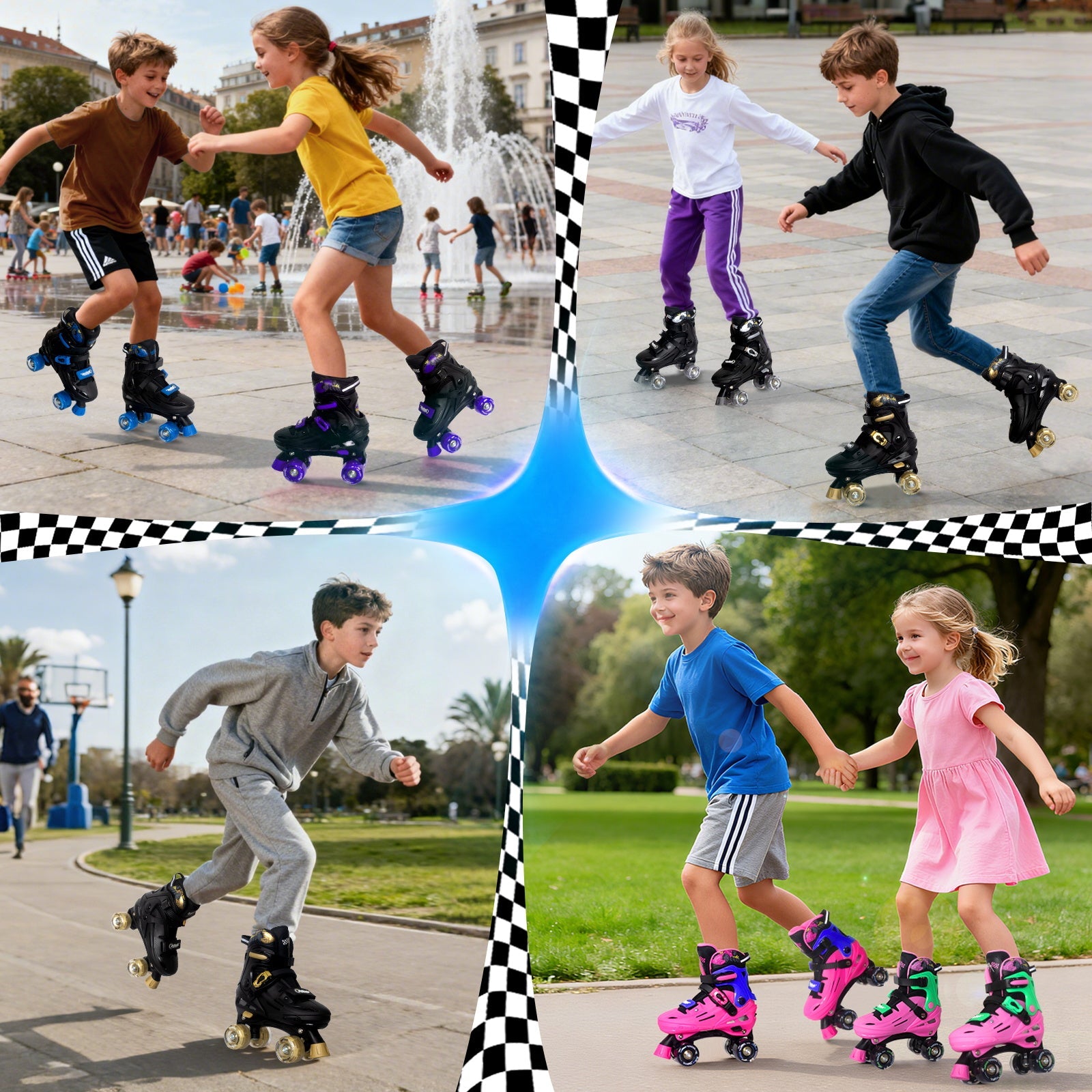 Nattork Blade Racers Roller Skates - Blue