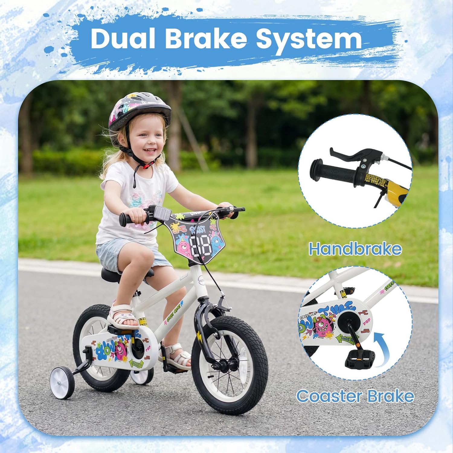 Olakids Kids Bike, 12 14 16 18 Inch BMX Style Toddlers Bike