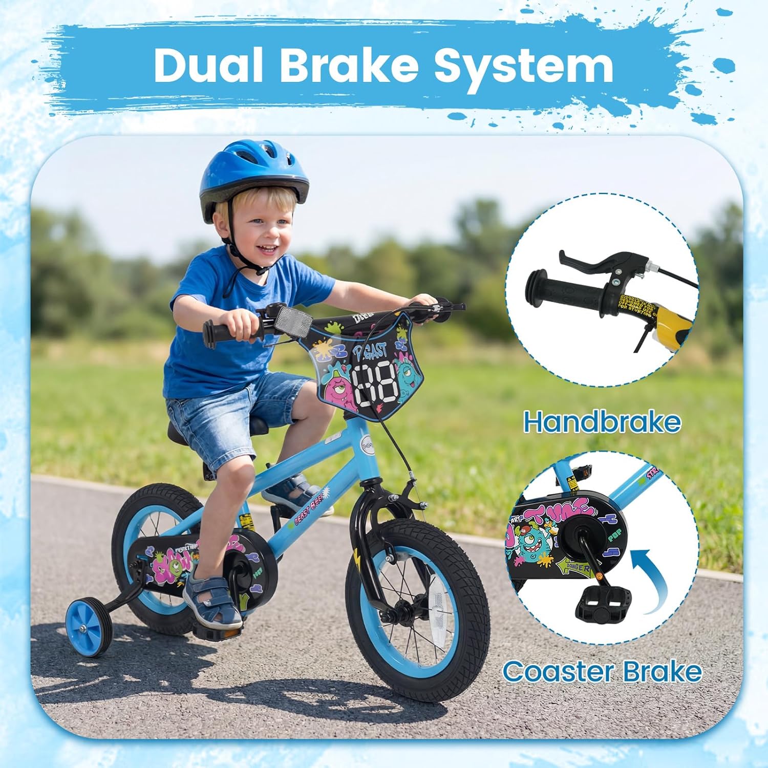 Olakids Kids Bike, 12 14 16 18 Inch BMX Style Toddlers Bike