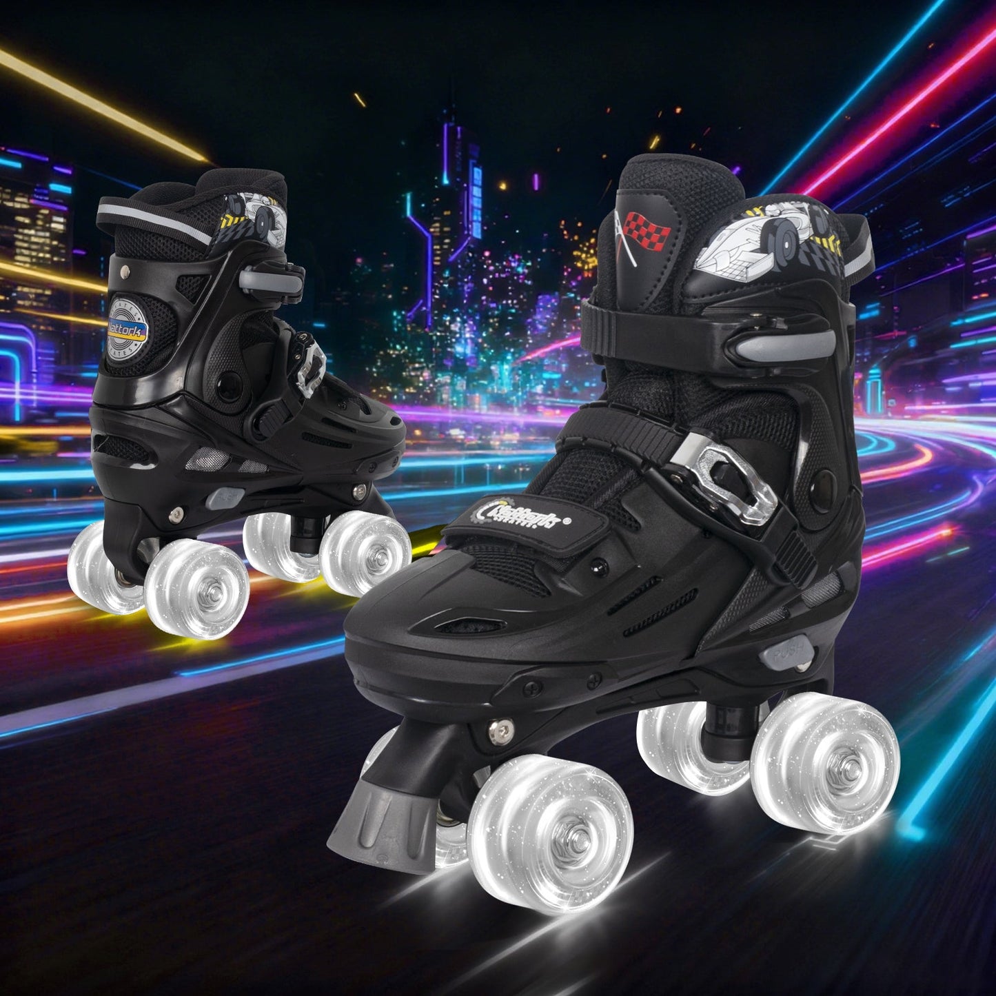 Nattork Blade Racers Roller Skates - Silver