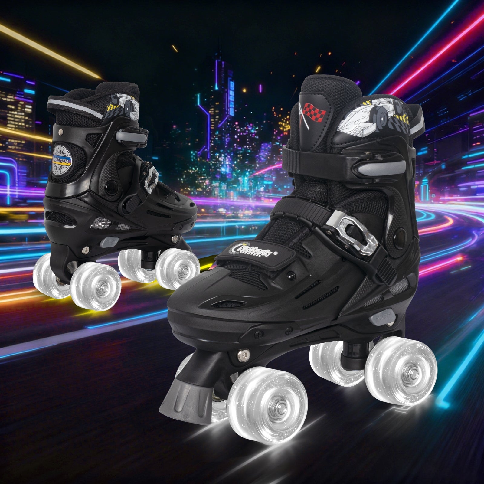 Nattork Blade Racers Roller Skates - Silver