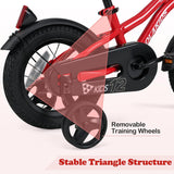 Olakids Kids Bike 12-18 Inch with Training Wheels, Dual Brakes, Adjustable Seat & Handlebar for Boys Girls