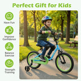 Olakids 12-16 Inch Space Theme Kids Bike with Training Wheels & Dual Brakes for Boys Girls 3-8