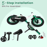 Olakids 12-18 Inch BMX Kids Bike with Training Wheels & Dual Brakes