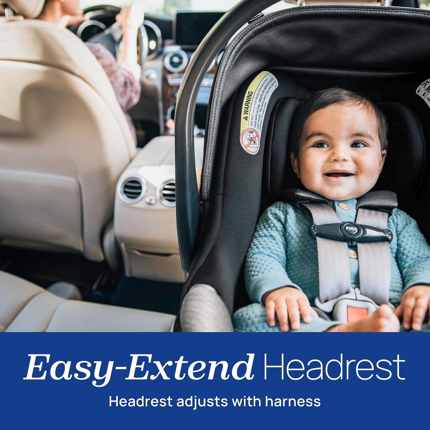 New Chicco KeyFit Max Zip Infant Car Seat with Base, 4–30 Pounds (Apex/Black)