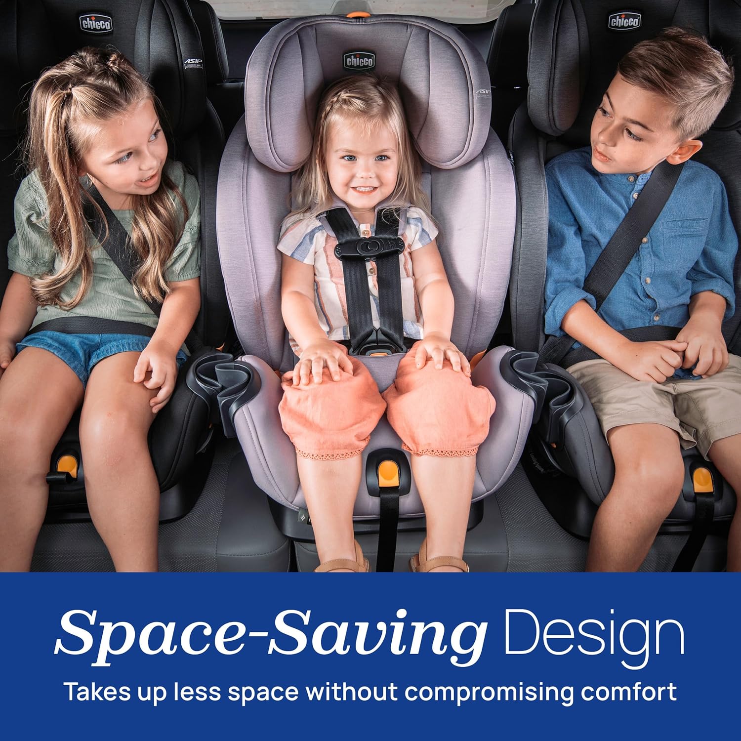 New Chicco OneFit LX ClearTex All-in-One Car Seat (Smoke/Grey)