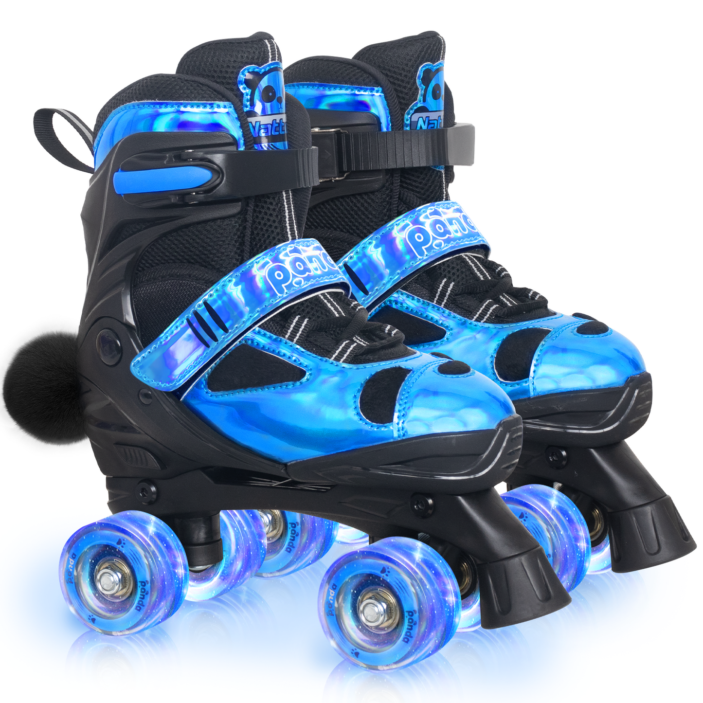 Nattork Cyber Panda Roller Skates - Aqua Ray