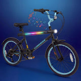 OLAKIDS 20" Kids Mountain Bike, 7 Lighting Modes, Bluetooth Music, 6 Speed, for Ages 6-14 Boys & Girls