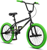 Olakids 20" Kids BMX Bike with 4 Pegs for Boys & Girls, Freestyle Bicycle with Adjustable Seat