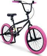Olakids 20" Kids BMX Bike with 4 Pegs for Boys & Girls, Freestyle Bicycle with Adjustable Seat
