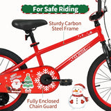OLAKIDS Christmas Theme Kids Bike 12/14/16/18 Inch with Training Wheels & Music Box
