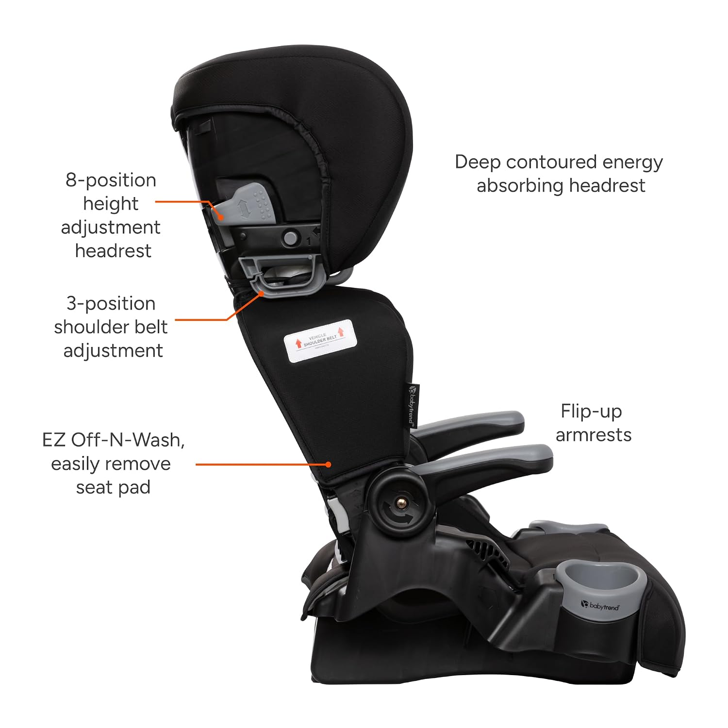 Baby Trend Protect 2-in-1 Folding Booster Seat (Midnight Black) - Kidsy