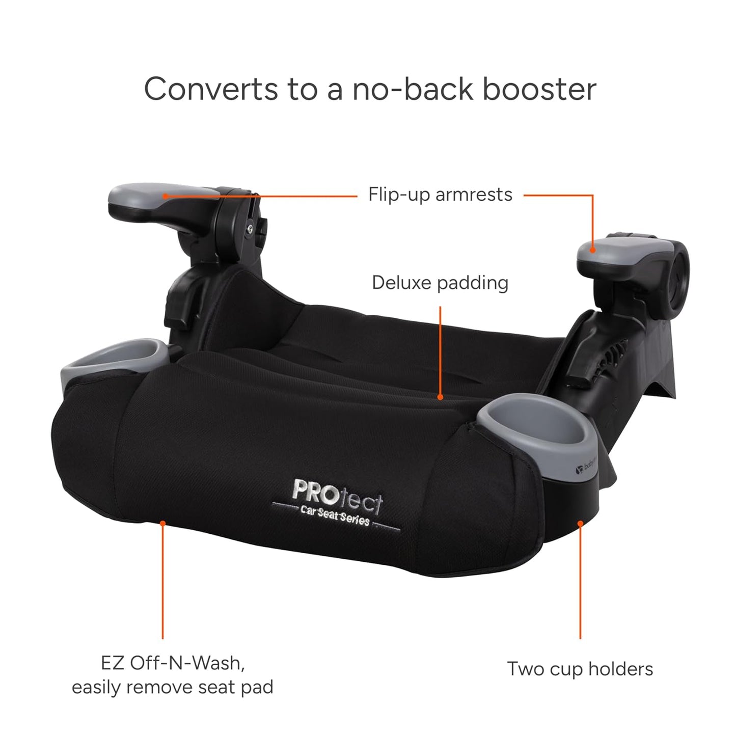 Baby Trend Protect 2-in-1 Folding Booster Seat (Midnight Black) - Kidsy