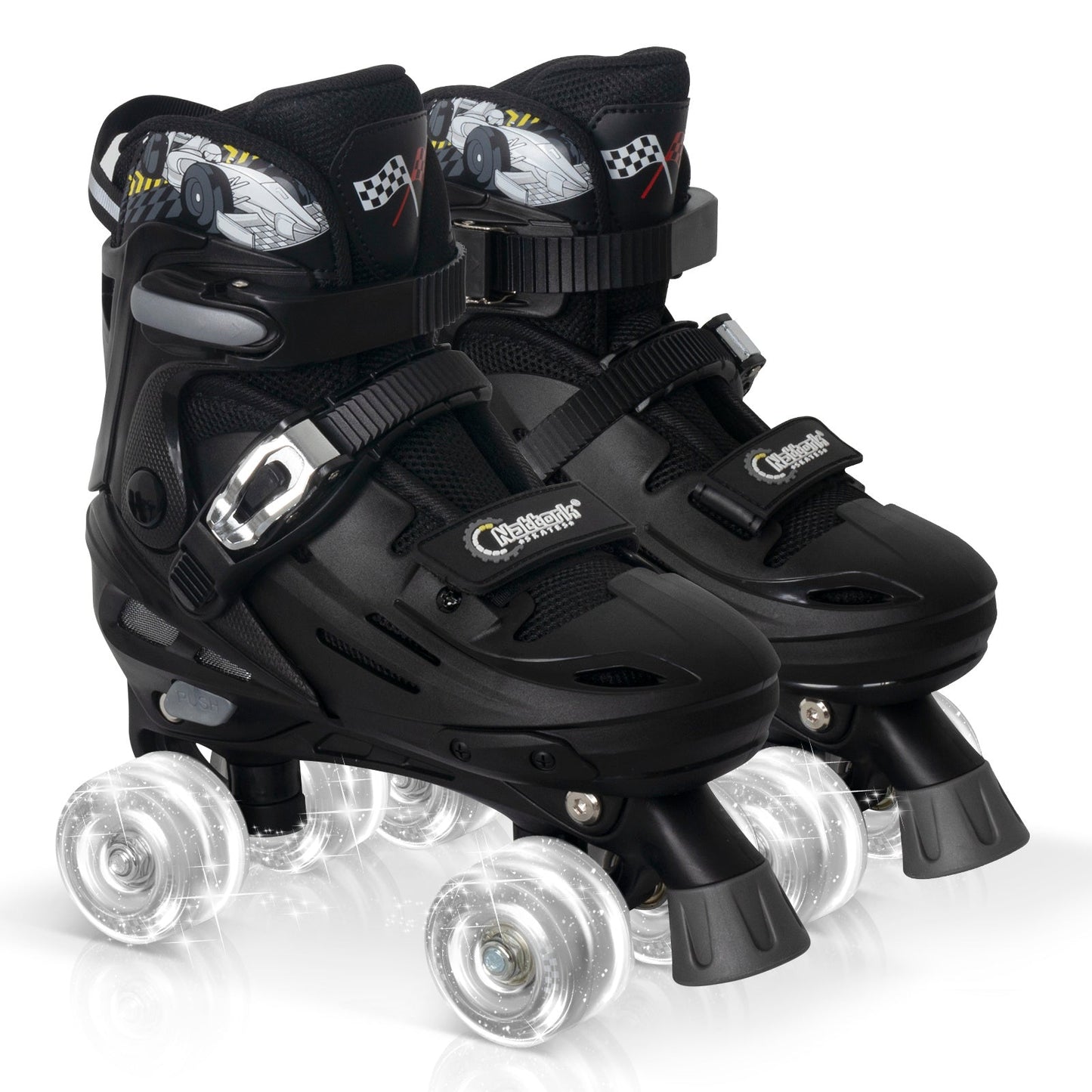 Nattork Blade Racers Roller Skates - Silver