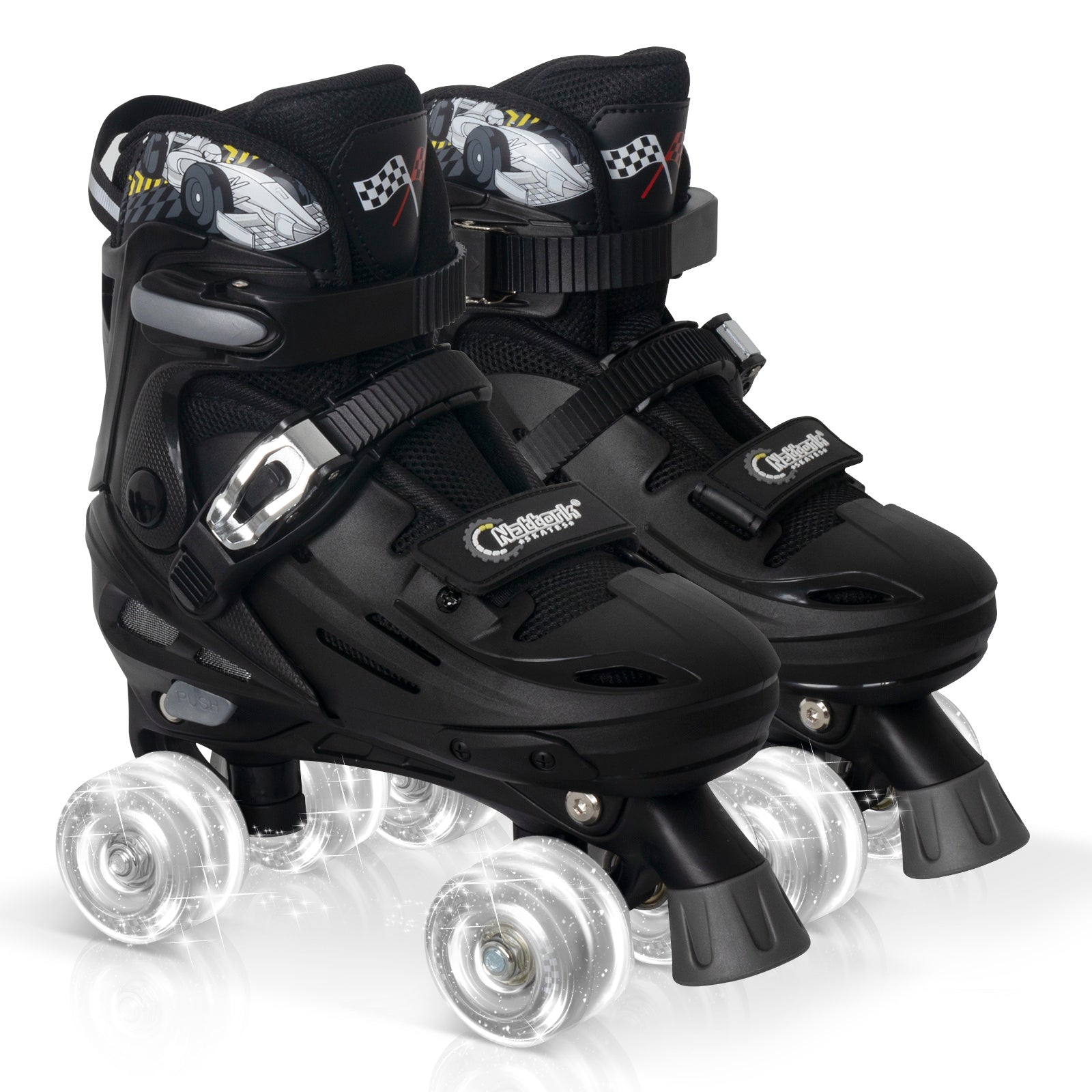 Nattork Blade Racers Roller Skates - Silver