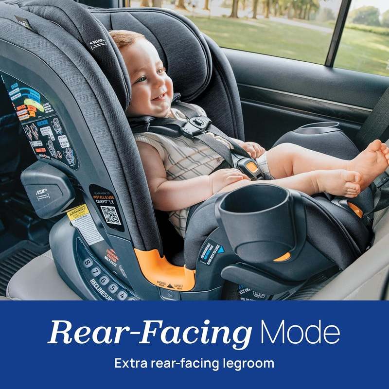 Chicco OneFit LX ClearTex All - in - One Car Seat (Ebony) - Kidsy