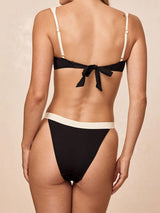 Contrast High Cut Brazilian Cheeky Sexy Underwire Two Piece Bikini Set