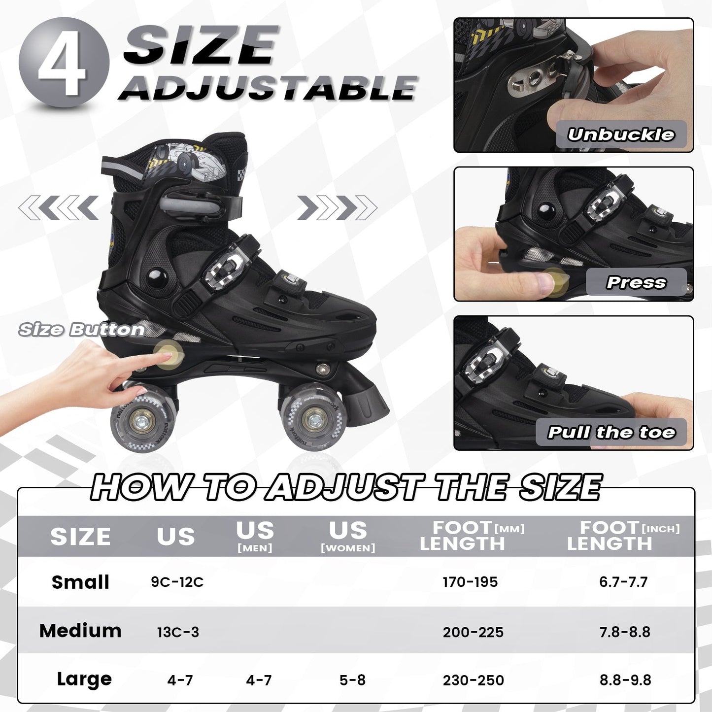 Nattork Blade Racers Roller Skates - Silver