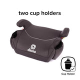 Diono Solana Backless Booster Car Seats (Black, Pack of 2) - Kidsy
