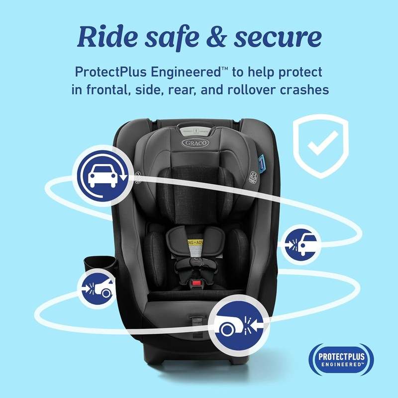 Graco Contender Slim Convertible Car Seat (West Point 2.0) - Kidsy