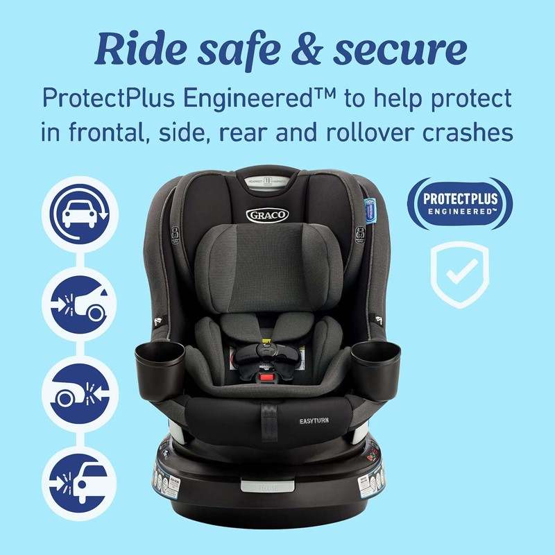Graco EasyTurn 360 2 - in - 1 Convertible Car Seat (Cyran) - Kidsy