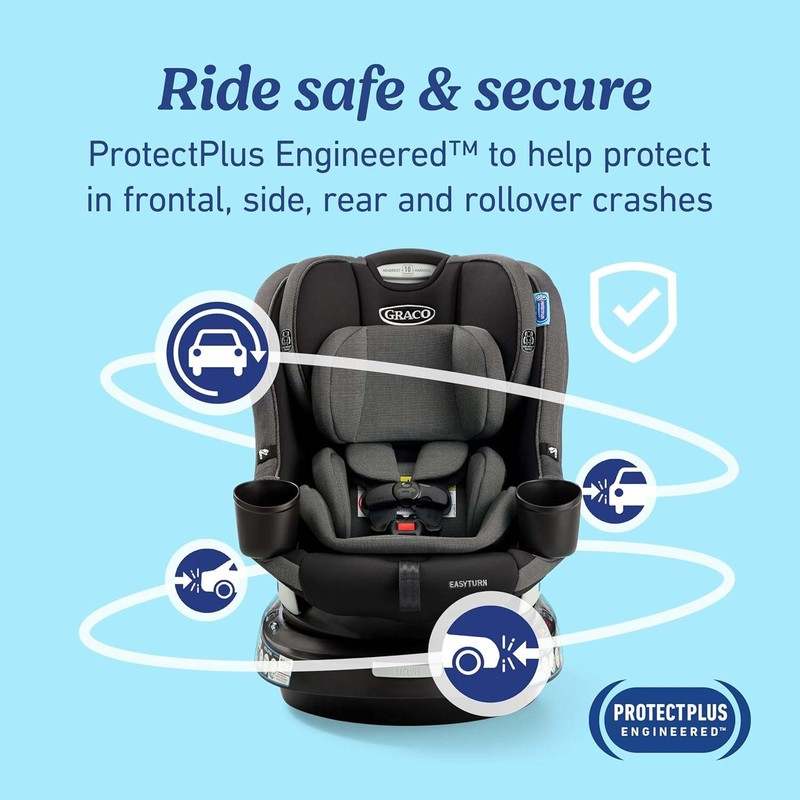 Graco EasyTurn 360 2 - in - 1 Convertible Car Seat (Cyran) - Kidsy