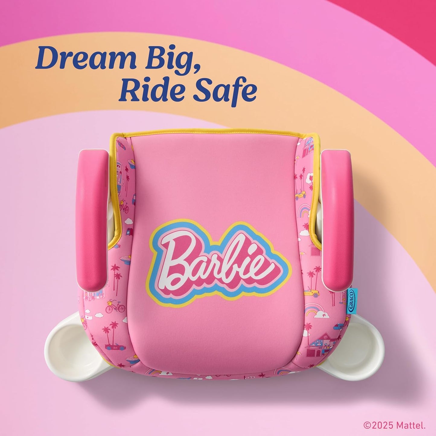 Graco TurboBooster 2.0 Backless Booster Car Seat (Barbie Painterly) - Kidsy