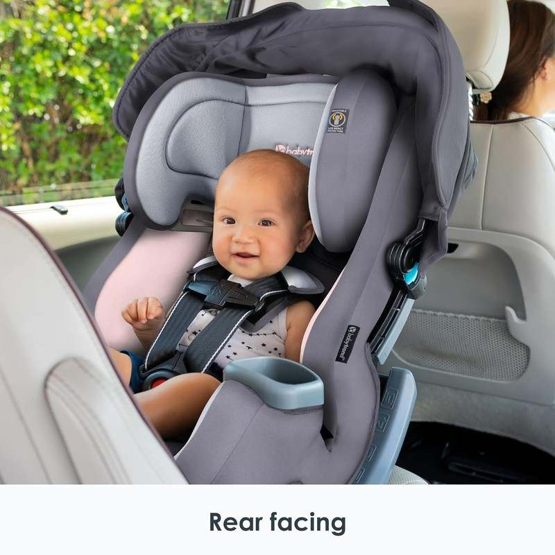 New Baby Trend Cover Me 4 - in - 1 Convertible Car Seat (Desert Pink) - Kidsy